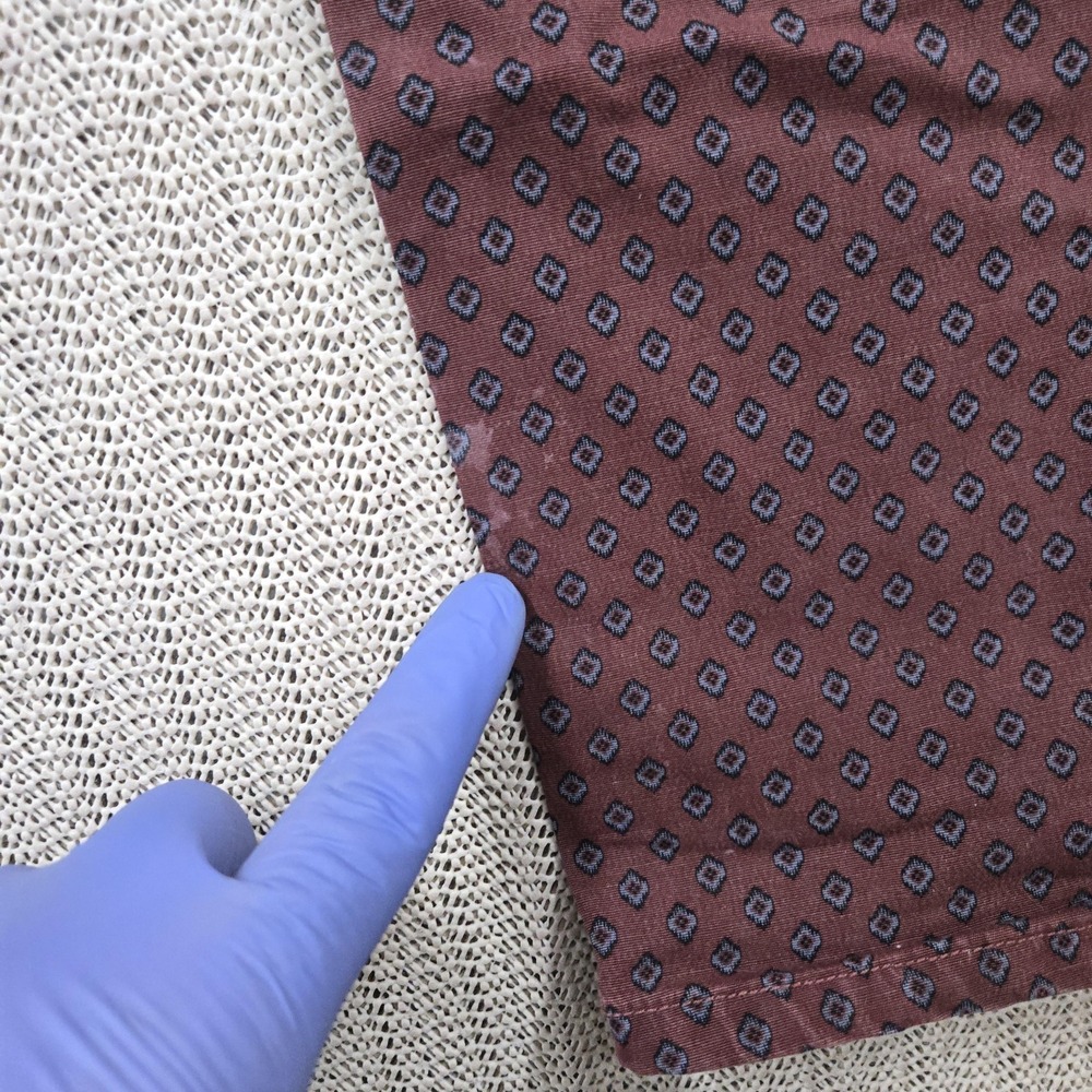 Dockers Pants Mens 31x30 Red Alpha Khaki Slim Tapered Geometric Print Chino - Picture 4 of 15